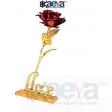 OkaeYa Red Rose 25 Cm Gift Box And Beautiful Carry Bag